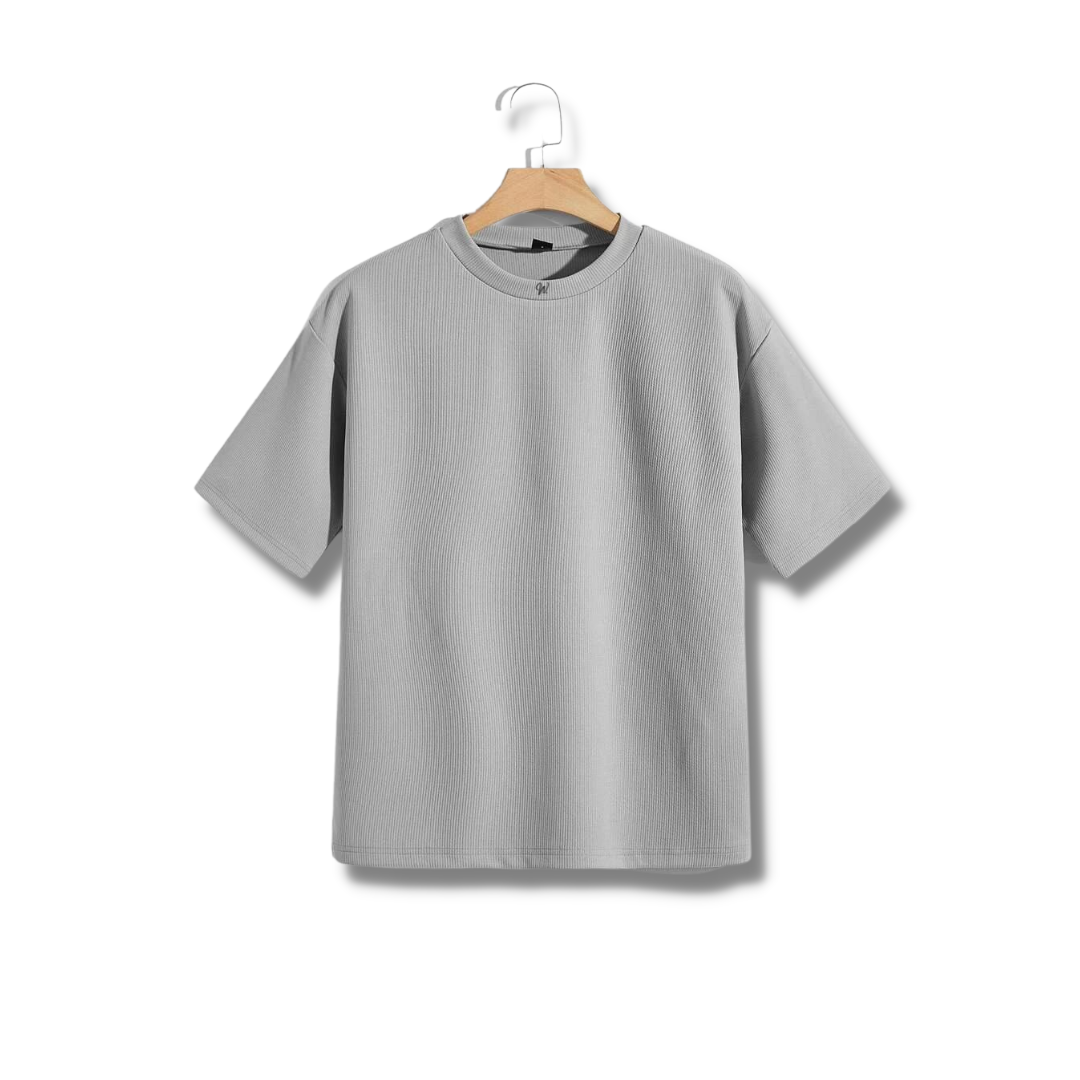 Drop Shoulder Tee - Grey