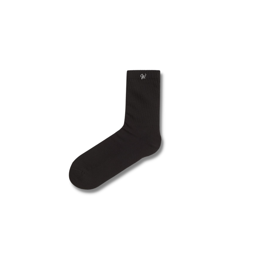 1st Edition - Black Crew Socks